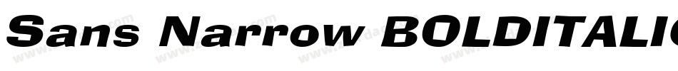 Sans Narrow BOLDITALIC字体转换